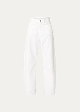 The Frankie Shop Dames Nelton high waist balloon fit jeans met gekleurde wassing in de kleur Wit, maat: XS