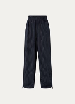 The Frankie Shop Dames Oakdale mid waist balloon fit broek met steekzakken in de kleur Donkerblauw, maat: XS