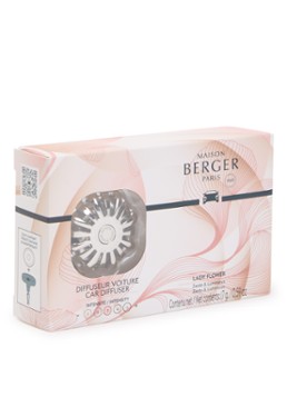 Maison Berger Lady Flower autoparfum houder met navulling Zilver - Deal