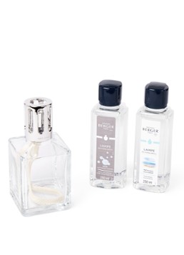 Maison Berger Essentielle Carrée Lampe Berger met navullingen 2 x 250 ml in giftset Transparant - Deal