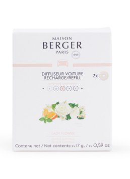 Maison Berger Lady Flower navulling autodiffuser set van 2 Wit - Deal