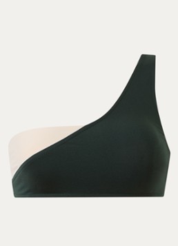 Eres Dames Paradoxe one shoulder bikinitop in de kleur Donkergroen, maat: 42