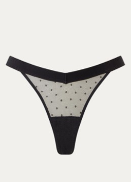 Sarda Dames Rincon string van mesh in de kleur Zwart