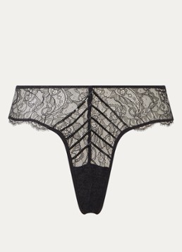 Sarda Dames Chaika tanga van mesh met kant in de kleur Zwart
