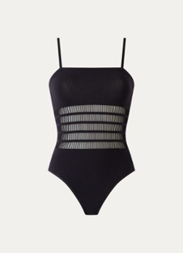 Sarda Dames Mckeon body met opengewerkt dessin in de kleur Zwart
