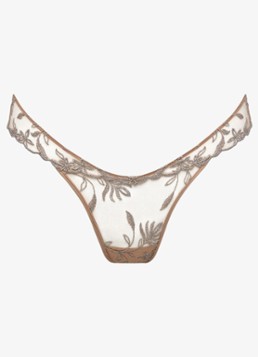 Sarda Dames Shay string van mesh met borduring in de kleur Zilver