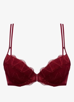 Sarda Dames Nasim push-up bh met uitneembare vulling in de kleur Donkerrood