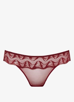 Sarda Dames Nasim string van mesh in de kleur Donkerrood
