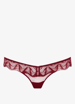 Sarda Dames Nasim string van mesh in de kleur Donkerrood