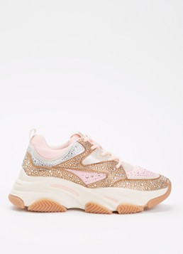 Steve Madden Dames Jprivy sneaker met strass in de kleur Roze, maat: 35