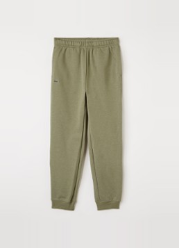 Lacoste Jongens Straight fit joggingbroek met logoborduring in de kleur Olijfgroen, maat: 12J=152