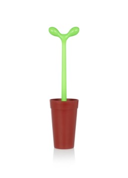 Alessi Merdolino toiletborstel met houder Cognac - Deal