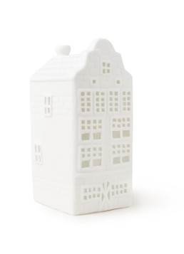 &Klevering Canal house waxinelichthouder 13 cm Wit - Deal