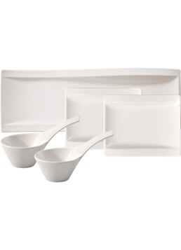 Villeroy & Boch NewWave antipasti serviesset voor 2 personen Ivoor - Deal