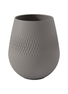 Villeroy & Boch Lave Carre vaas 14 cm Lichtgrijs