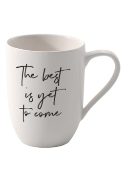 Villeroy & Boch Statement The Best Is Yet To Come kopje 34 cl Gebroken wit - Deal