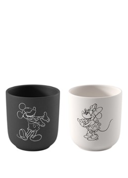 Villeroy & Boch Manufacture Rock - Mickey Mouse koffiebeker set van 2 Zwart - Deal