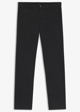 BOSS Heren Regular-fit broek van elastisch katoenen satijn in de kleur Zwart