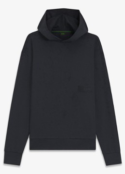 BOSS Heren Hoodie met logo in de kleur Blauw