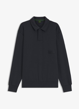 BOSS Heren Sweater met logo in de kleur Donkerblauw