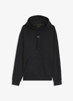 BOSS Heren Hoodie met logoborduring in de kleur Black-002