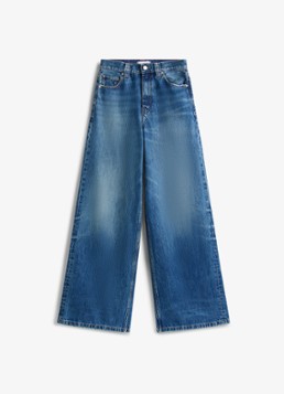 Tommy Hilfiger Dames 70s high waist wide leg jeans met steekzakken in de kleur Blauw