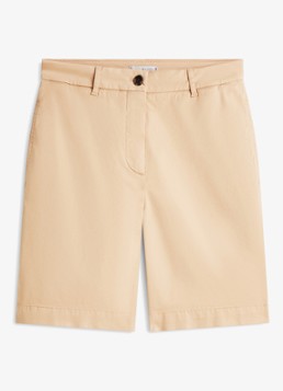 Tommy Hilfiger Dames High waist regular fit korte chino in de kleur Beige