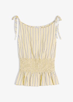 Tommy Hilfiger Dames Top met streepprint in de kleur Lichtgeel