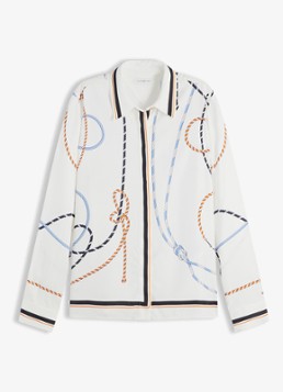 Tommy Hilfiger Dames Blouse met grafische print in de kleur Wit