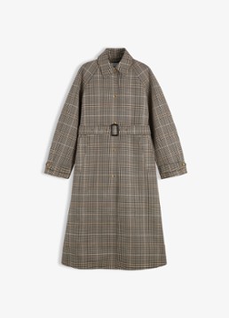 Tommy Hilfiger Dames Trenchcoat met steekzakken en ruitdessin in de kleur Bruin