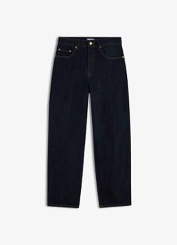 Tommy Hilfiger Dames Quinn mid waist wide leg jeans met donkere wassing in de kleur Indigo