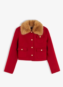 Tommy Hilfiger Dames Jack met afneembare kraag in de kleur Rood