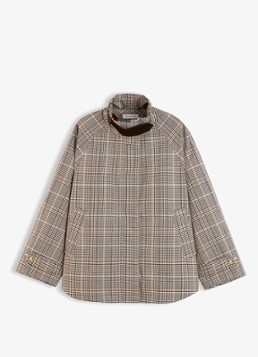 Tommy Hilfiger Dames Regenjas met ruitdessin in de kleur Donkerbeige