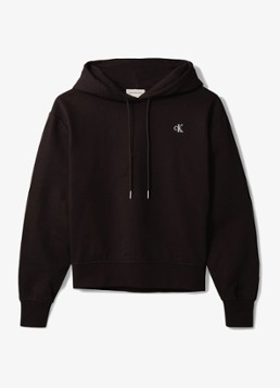Calvin Klein Dames Hoodie met logo in de kleur Zwart