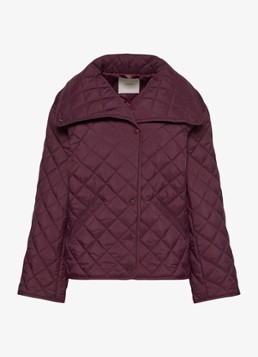 Calvin Klein Dames Jack met quilt patroon en paspelzakken in de kleur Bordeauxrood