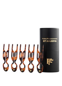 Fiona Franchimon Dames Nº1 HAIRPIN|Classic Havana - haarpin set van 5 in de kleur Zwart, maat: 1MAAT