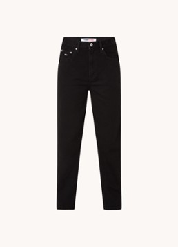 Tommy Hilfiger Dames High waist mom jeans met gekleurde wassing in de kleur Zwart