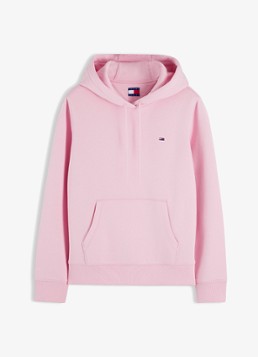 Tommy Hilfiger Dames Hoodie met kangoeroezak en logo in de kleur Pink Sugar-TPF / Roze