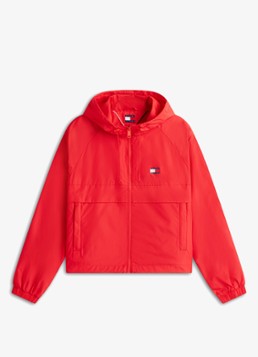 Tommy Hilfiger Dames Essential windbreaker met steekzakken in de kleur Oranjerood