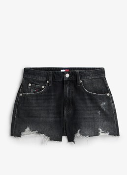 Tommy Hilfiger Dames Korte broek van denim in de kleur Zwart