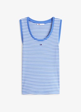 Tommy Hilfiger Dames Essential tanktop met logo in de kleur Blauw
