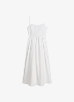 Tommy Hilfiger Dames Midi jurk met geknoopt detail in de kleur Wit