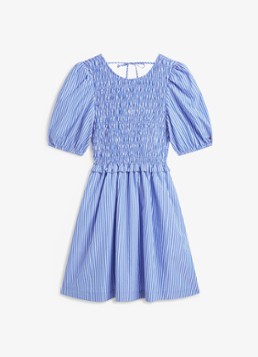 Tommy Hilfiger Dames Mini jurk met pofmouw in de kleur Lichtblauw