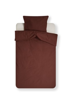 Crisp Sheets Americano dekbedovertrek van katoen 144 TC - inclusief kussensloop Donkerbruin - Deal