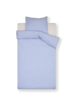Crisp Sheets Stripe dekbedovertrekset van katoen perkal 200TC - inclusief kussenslopen Blauw - Deal