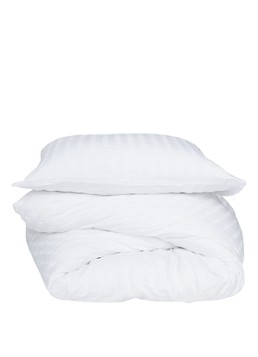 Crisp Sheets Smooth Waffle dekbedovertrek van katoensatijn 200TC - inclusief kusensloop Wit - Deal