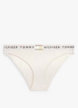 Tommy Hilfiger Dames Slip met logoband in de kleur Beige
