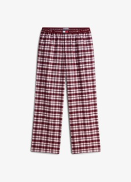 Tommy Hilfiger Dames Heritage pyjamabroek met ruitdessin in de kleur Lichtroze