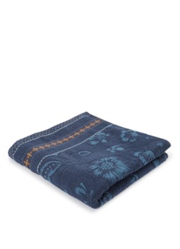 Pip Studio Jasmin Jacquard badlaken 140 x 70 cm Donkerblauw - Deal