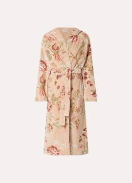 Pip Studio Dames Secret Garden badjas met bloemenprint - unisex in de kleur Beige, maat: M